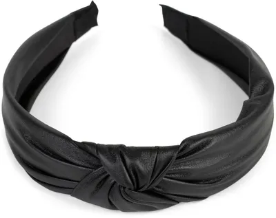 Immagine prodotto di styleBREAKER Cerchietto da donna con nodo in Pelle finta | cerchietto largo imbottito per tutti i giorni e per le feste | copricapo flessibile in stile retrò vintage