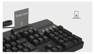 Produktbild von KeySonic KSK-8040U-CR Full-Size Tastatur Cardreader