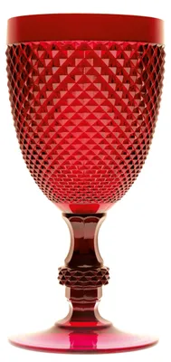 6 rote Weingläser Diamond 39 cl, bruchfest, Kunststoff