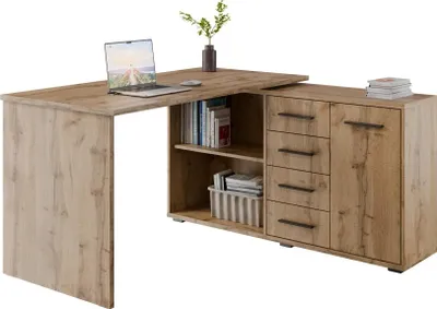 Obrázek produktu pro Rohový psací stůl NEJBY GIANNI, pravý, dub wotan