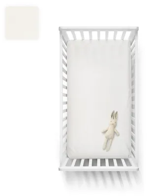 Zdjęcie produktu dla Lniane prześcieradło niemowlęce BabySteps 60x120 cm białe | 100% len