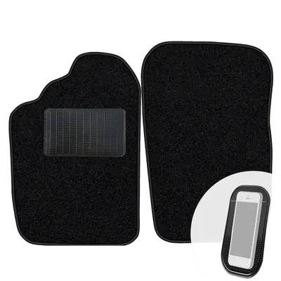 Produktbild von moto-MOLTICO Vorne Fußmatten Auto Velours Autoteppiche Schwarz Automatten Set 2-teilig passend für Peugeot 306 1997-2003