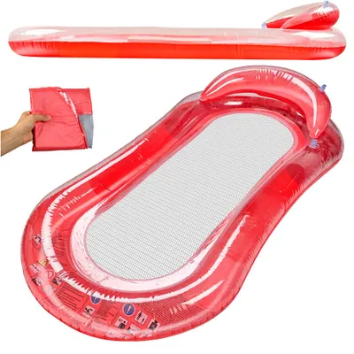 Image de Matelas gonflable pour piscine avec filet, rouge, BESTWAY 43103