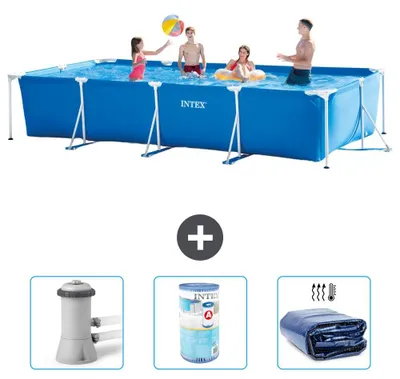 Produktbild von Rechteckiger Frame Pool - 450x220x84 cm - 4-teilig S21258