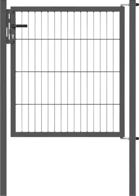 Produktbild von Stabgitter-Einzeltor anthrazit, 1000 x 1000 mm, zum Einbetonieren