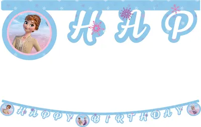 Produktbild von Banner Happy Birthday Frozen 2 Wind Spirit |
