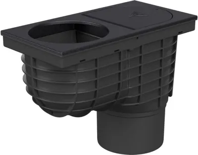 Image de Collecteur de débris de toiture D125 inférieur, pour gouttière de 125 mm - en fonte