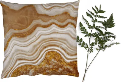 Produktbild von MuchoWow® Zierkissen Sofakissen Wohnzimmer Dekokissen 45x45 cm Glitzer - Gold - Achat - Edelsteine - Schlafpolster - Polster für das Sofa