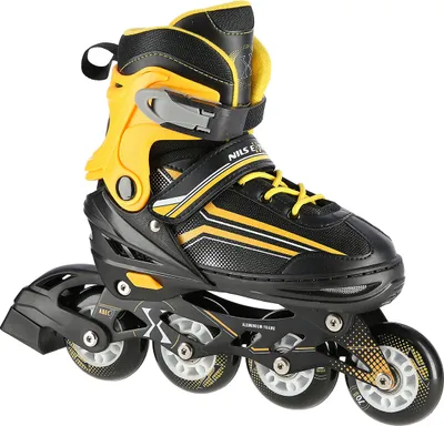 Produktbild von Nh18190 2-in-1 Schwarz-orange Größe M (34-38) Inliner Mit Der Austauschbaren Eishockey-kufe Nils Extreme