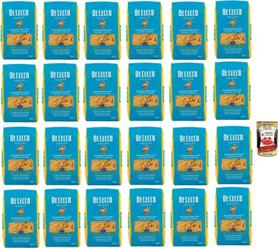 Produktbild von De Cecco Pennette Lisce N°140 100% Italienisch Pasta Nudeln 24x 500g + Italian Gourmet Polpa 400g