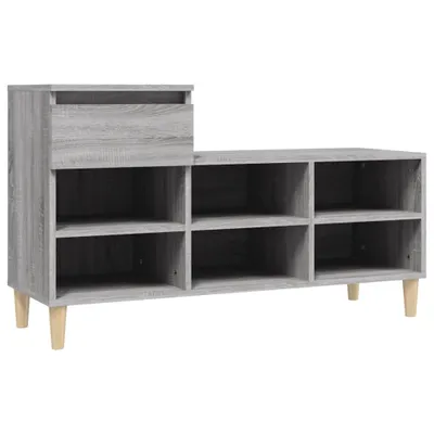 Zdjęcie produktu dla vidaXL Stojak na buty szary Sonoma 102x36x60 cm Materiał drewnopochodny