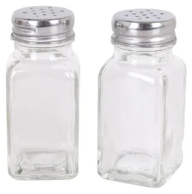 Salz- und Pfefferstreuer Set, 2er-Pack, 8,5x4,5x10 cm, transparent