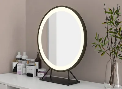 Produktbild von Schminkspiegel Kosmetikspiegel mit LED Beleuchtung Dimmbar für Badzimmer Kosmetikstudio Schminktisch 50cm