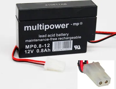 Produktbild von Multipower Blei-Akku MP0,8-12 AMP - Buchse
