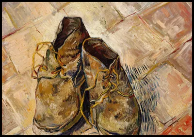 Zdjęcie produktu dla Plakat 100x70cm Shoes, Van Gogh Vintage do Salonu