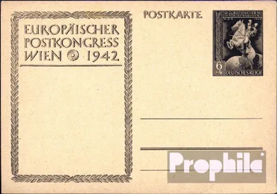 Produktbild von Belege Ganzsachen Deutsches Reich 1942 P294b Amtliche Postkarte  Postkongress