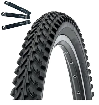 Zdjęcie produktu dla 1 opona rowerowa Kenda K-898 do rowerów górskich, rozmiar 26 x 1,95 (50-559), kolor czarny, w zestawie łyżki do opon