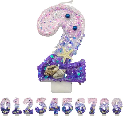 Productafbeelding van Verjaardagskaarsen, cijfers 2, fonkelend voor kaarsen verjaardag, kindertaartdecoratie, verjaardag, voor verjaardagsfeest, feestfeest, jubileum
