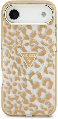 Immagine prodotto di Custodia posteriore Guess per iPhone 17 Air con motivo leopardato e glitter