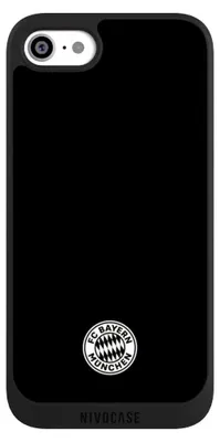 Produktbild von NIVOCASE Handyhülle für Apple iPhone SE (2020)  Hülle NIVOpure Case Schwarz FC Bayern München FCB Offizielles Lizenzprodukt