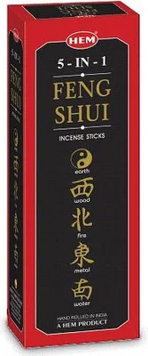 Immagine prodotto di HEM 120 bastoncini d'incenso [ FENG SHUI - 5 in 1 ] arrotolati a mano dall'India