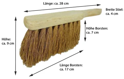 Produktbild von Novaliv 3x Kehrschaufel Set verzinkt Kokos Handfeger und Schaufel Set Kehrset Kehrgarnitur dustpan and brush Handkehrset Handfeger Kokosborsten Besen Kokos Handbesen