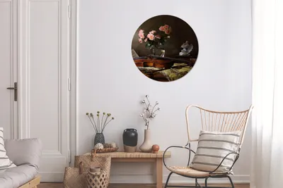 Produktbild von MuchoWow® - Wand Kreis - Das Schlafzimmer - Die Bilder - Wandmalerei - Kunst für das Haus - das Plastik