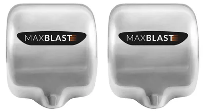 Produktbild von MAXBLAST 2er-Set Automatik-Händetrockner aus Edelstahl HEPA-Filter