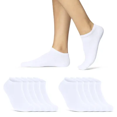 Produktbild von 10 I 20 I 30 Paar Sneaker Socken Damen & Herren Schwarz & Weiß Baumwolle 10800 - 30 Paar Weiß 43-46