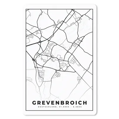 Produktbild von MuchoWow® Mauspad Mousepad Grevenbroich - Karte - Stadtplan 18x27 cm - Mousepads - Maus Mat - Pad - Mausunterlage