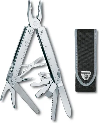 Produktbild von Victorinox Swiss Tool X Taschen-Multitool Zange 23 Werkzeuge Grau