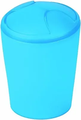 Immagine prodotto di Spirella bidone per cosmetici "Move" bidone per rifiuti con coperchio basculante | plastica | 5 litri | azzurro