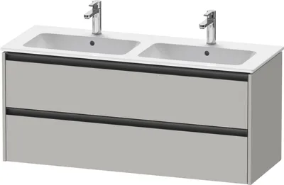 Produktbild von Duravit Ketho.2 Wastafelonderkast 128x48x55 cm Mat Betongrijs