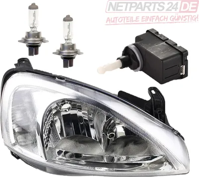 Produktbild von Scheinwerfer passend für Opel Corsa C -3 mit LWR und 2x H7 H7/H7 System Valeo rechts 1207525 09114334 1216093 09196232 Johns