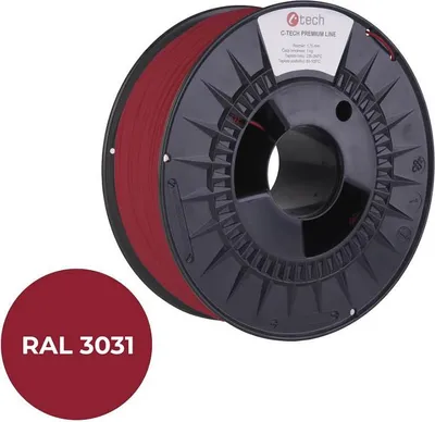 Obrázek produktu pro C-TECH tisková struna PREMIUM LINE ( filament ) , ASA, orientální červená, RAL3031, 1,75mm, 1kg