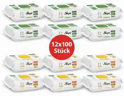 Immagine prodotto di Salviette detergenti Sleepy Easy Clean – 6x100 Giallo + 6x100 Ananas | Una ventata di freschezza in casa