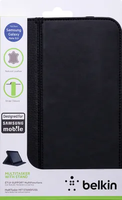 Produktbild von Belkin Genuine Leather Multi Tasker Pro Case, Folio, Samsung, Note 8.0, 20,3 cm (8"), Schwarz