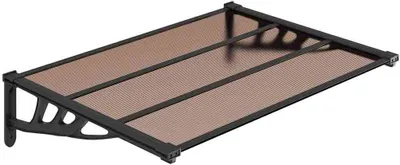Produktbild von vidaXL Türvordach Schwarz 122x90 cm Polycarbonat