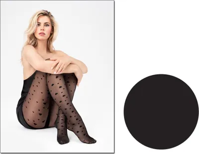 Produktbild von Schwarze Strumpfhose mit Herzen 2 Black