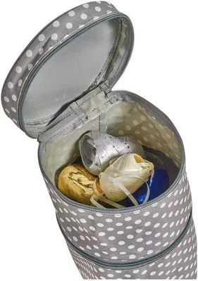 Produktbild von Famanu Geschenkpapier-Organizer 85x17x17 cm – Kompakte Aufbewahrungstasche mit Reißverschluss – Grau