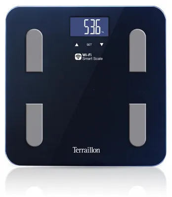 Produktbild von Terraillon 15115, Elektronische Personenwaage, 180 kg, 100 g, Edelstahl, kg, Quadratisch