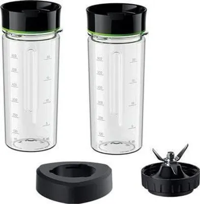 Image de Braun Smoothie2Go Set BRSK002 Ensemble d'accessoires pour smoothies et boissons compatible avec PowerBlend 9, sans BPA, passe au lave-vaisselle, noir