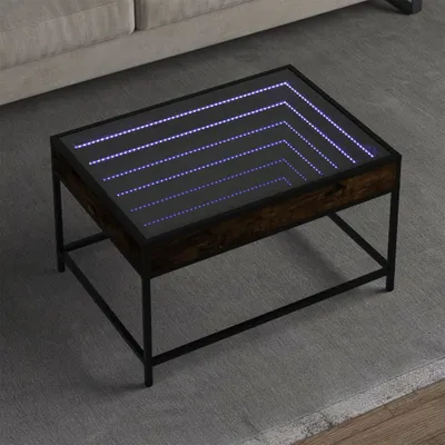 Produktbild von Design Couchtisch mit Infinity-LED Räuchereiche 70x50x41 cm, Couchtische 2024 Neu