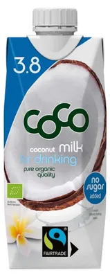 Produktbild von CoCo Coconut Milk - for Drinking Pur 3,8% Fett 500ml