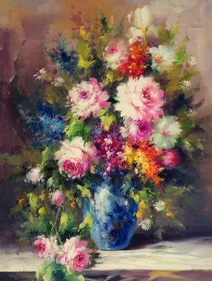 Produktbild von Leinwandbild - Motiv: Blumenvase - 46 x 61cm