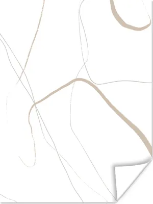 Produktbild von MuchoWow® Poster Abstrakt - Minimalismus - Linienkunst 90x120 cm - Wohnzimmer