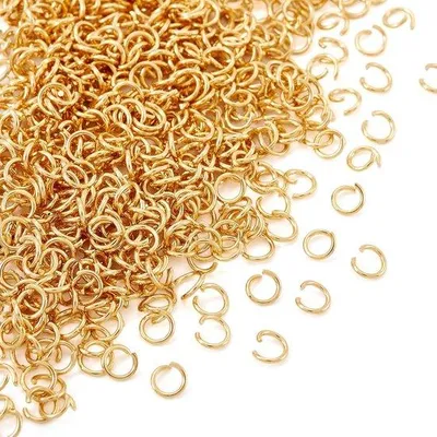 Produktbild von Offene Sprungringe 4 mm - 500 Stück in edler Goldfarbe