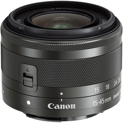Produktbild von Canon EF-M 15-45mm f/3.5-6.3 IS STM Objektiv – Graphit-Grau, Weitwinkel-Zoomobjektiv, 10/9, 15 - 45 mm, Bildstabilisator, Canon EF-M, Autofokus