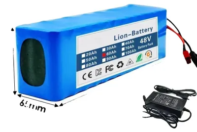 Produktbild von Lithium-Ionen-Batteriepack, 100Ah Kapazität, kompatibel mit 48V Motoren, 48V 60Ah