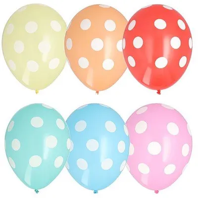 Produktbild von Papstar Luftballons Ø 29 cm farbig sortiert "Dots", 12 x 6 Stück